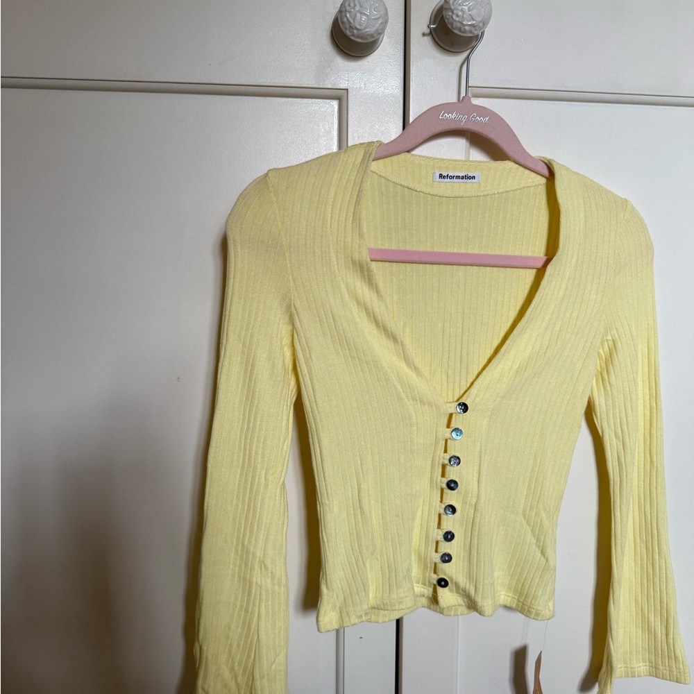 Butter Yellow Reformation 3/4 Sleeve